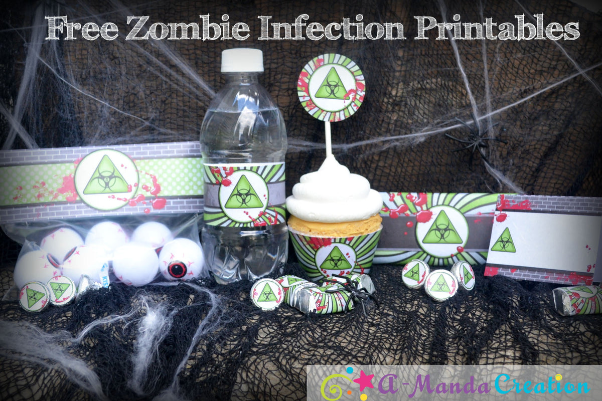 Free Zombie Party Printables – Amanda Creation