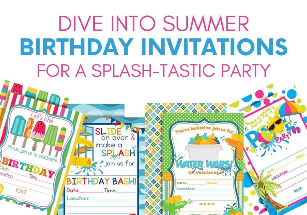 Dive into Fun: Birthday Invitations for Every Splash-tastic Party!