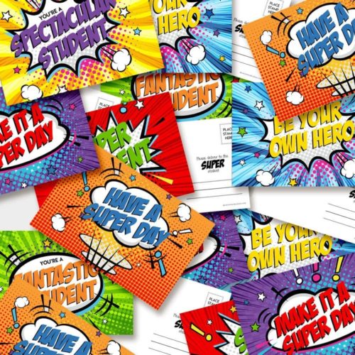 Save the Day With Superhero Student Postcards