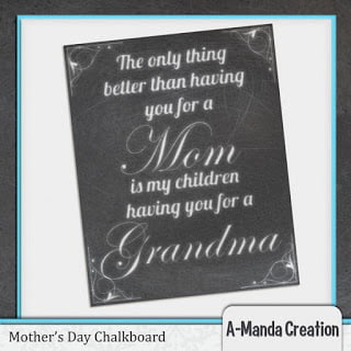 Mother's Day Chalkboard Art Print
