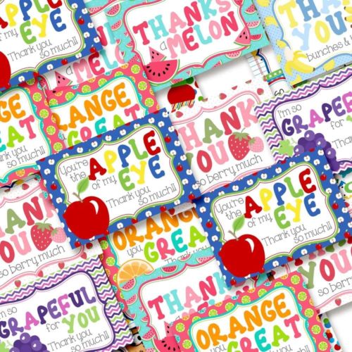 Show Appreciation With Fun Fruit Thank You Postcards