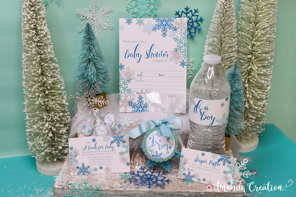 It's a Boy! Snowflake Baby Shower Party Supplies