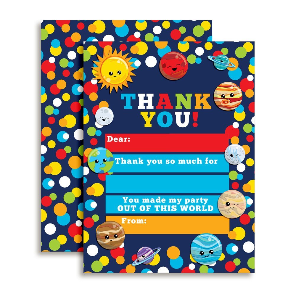 Outer Space Thank You Cards