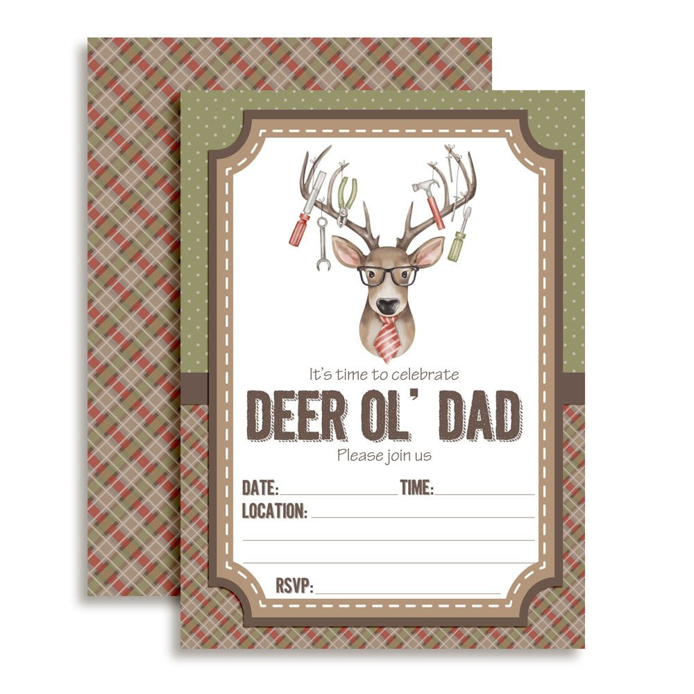Deer Ol' Dad Father's Day Party Invitations