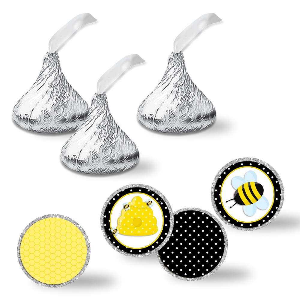 Buzzing Bumble Bee Birthday Party Kiss Stickers