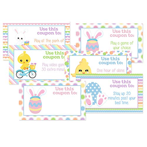 Easter Themed Reward or Prize Coupon Cards for Kids