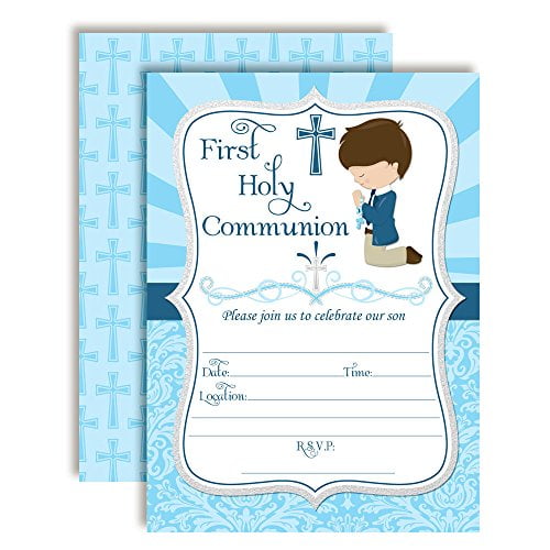 First Holy Communion Party Invitations (Boy)
