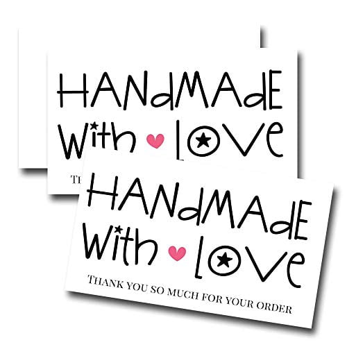 Handmade with Love Thank You Customer Appreciation Package Inserts for Small Businesses