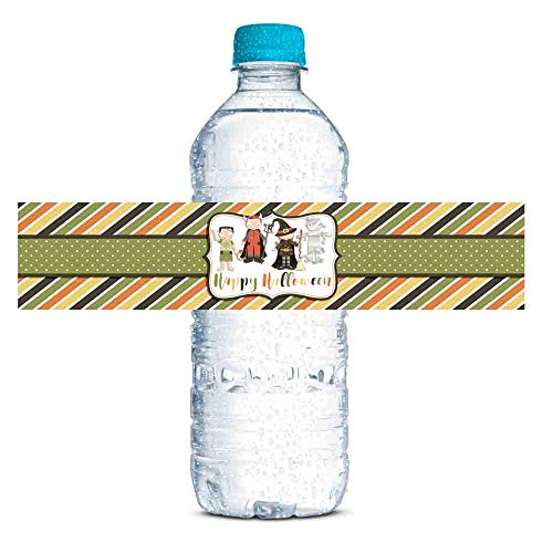 Halloween Costume Party Water Bottle Labels