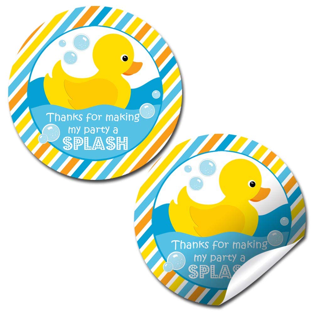 Little Rubber Duckie Birthday Party Favor Stickers – Amanda Creation