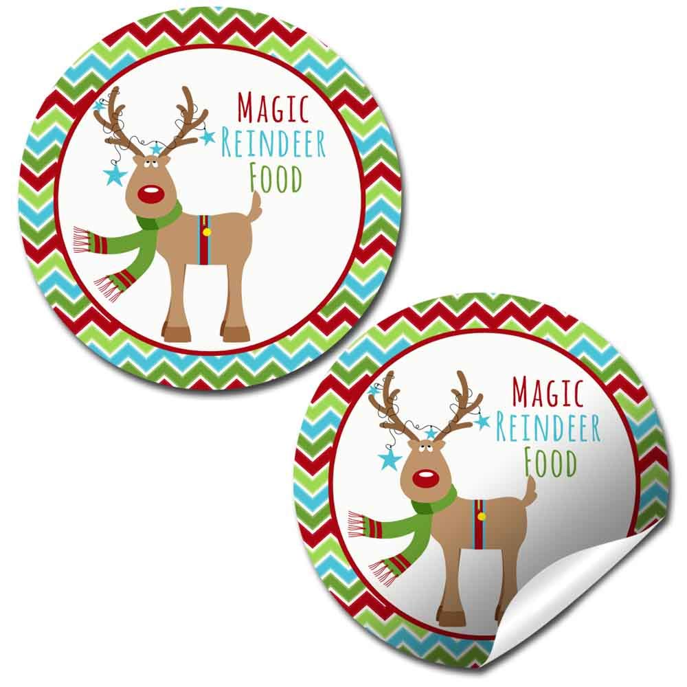 Magic Reindeer Food Christmas Stickers