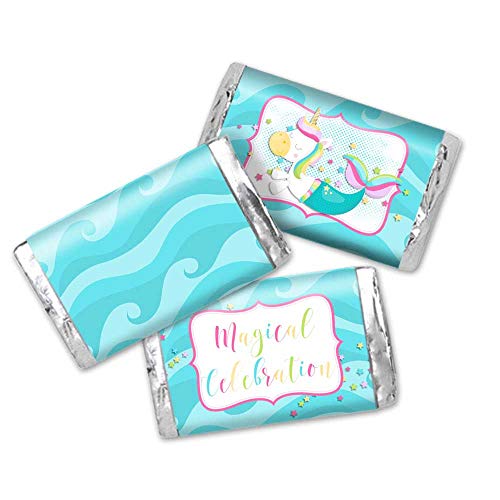 Magical Unicorn Mermaid Birthday Mini Candy Bar Wrappers – Amanda Creation