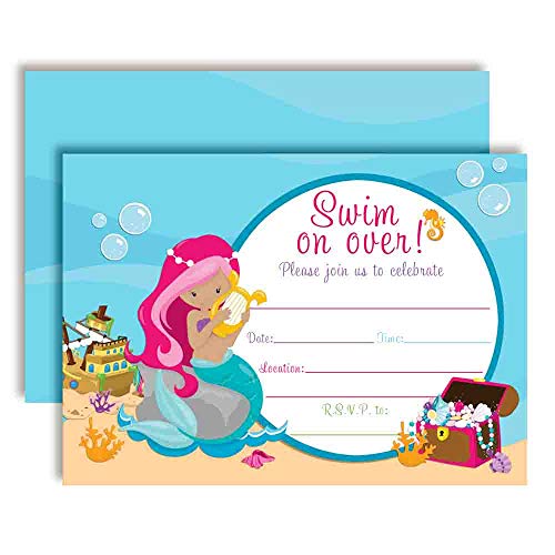 Mermaid Birthday Party Invitations medium Complexion Amanda Creation mermaid-birthday-party-invitations-medium-complexion-amanda-creation