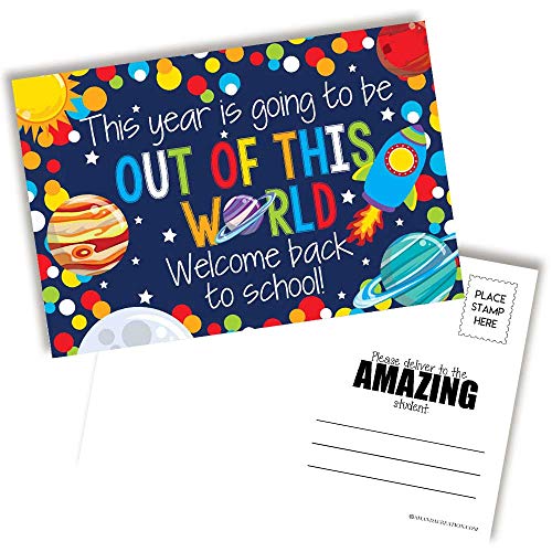 Out Of This World Outer Space Back To School Postcards for Teachers