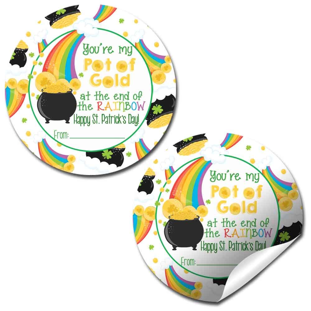Pot of Gold St. Patrick's Day Stickers