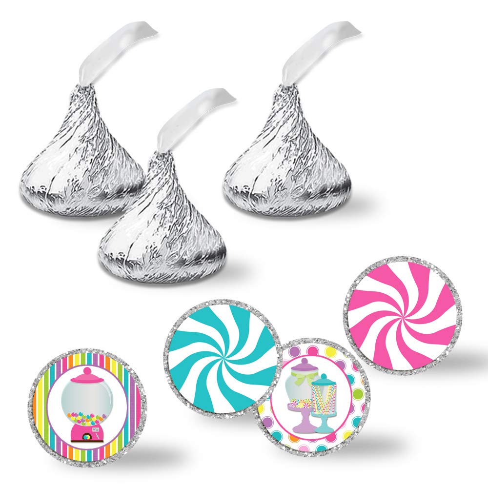 Sweet Shoppe Candy Shop Birthday Party Kiss Stickers