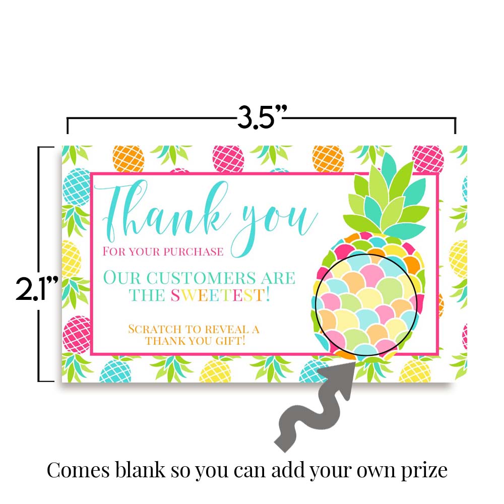 Sweet Pineapple Scratch & Win Cards