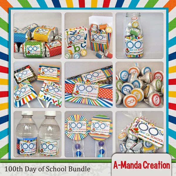 100th Day of School Party Printables