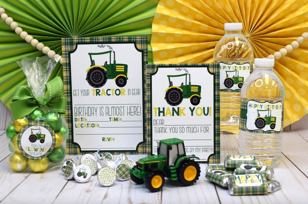 Get "Down On The Farm" with Our Green & Yellow Tractor Birthday Bundle!