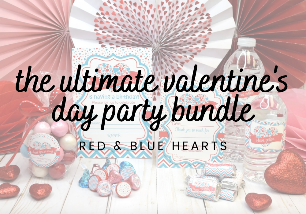 The Ultimate Valentine's Day Party Bundle: Red & Blue Hearts