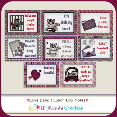 Great Sale! Printable Lunch Box Notes 50% off