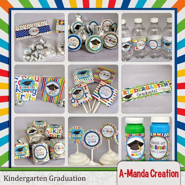 Kindergarten Graduation Party Printables and a Freebie!