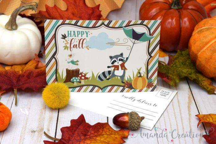 Festive Fall Postcards for Family and Friends