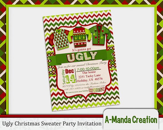Ugly Christmas Sweater Printables