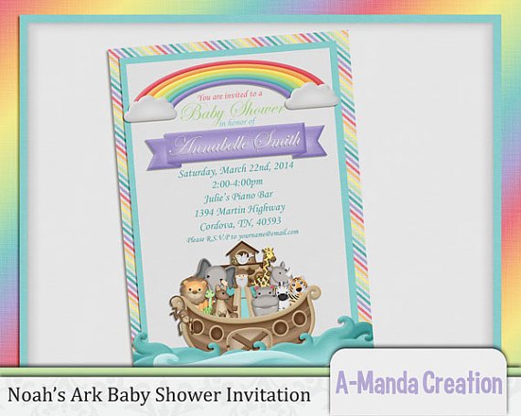 Noah's Ark Baby Shower/Birthday Party Printables
