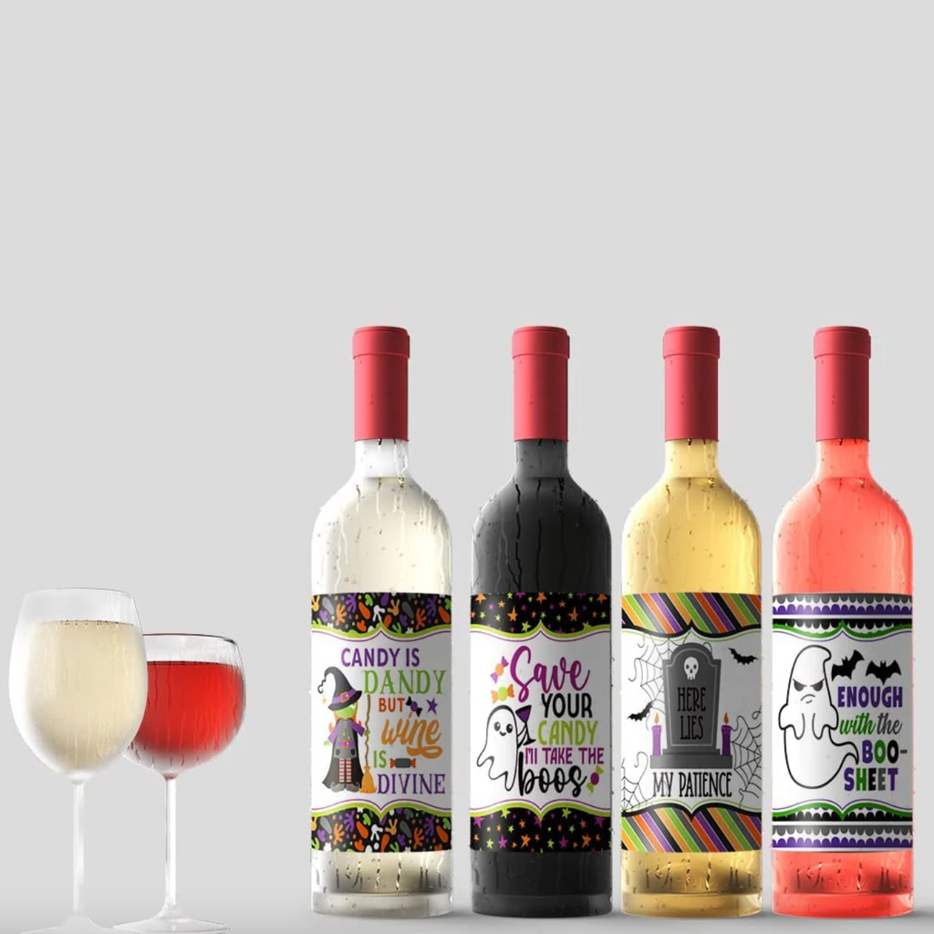 Halloween Wine Bottle Labels