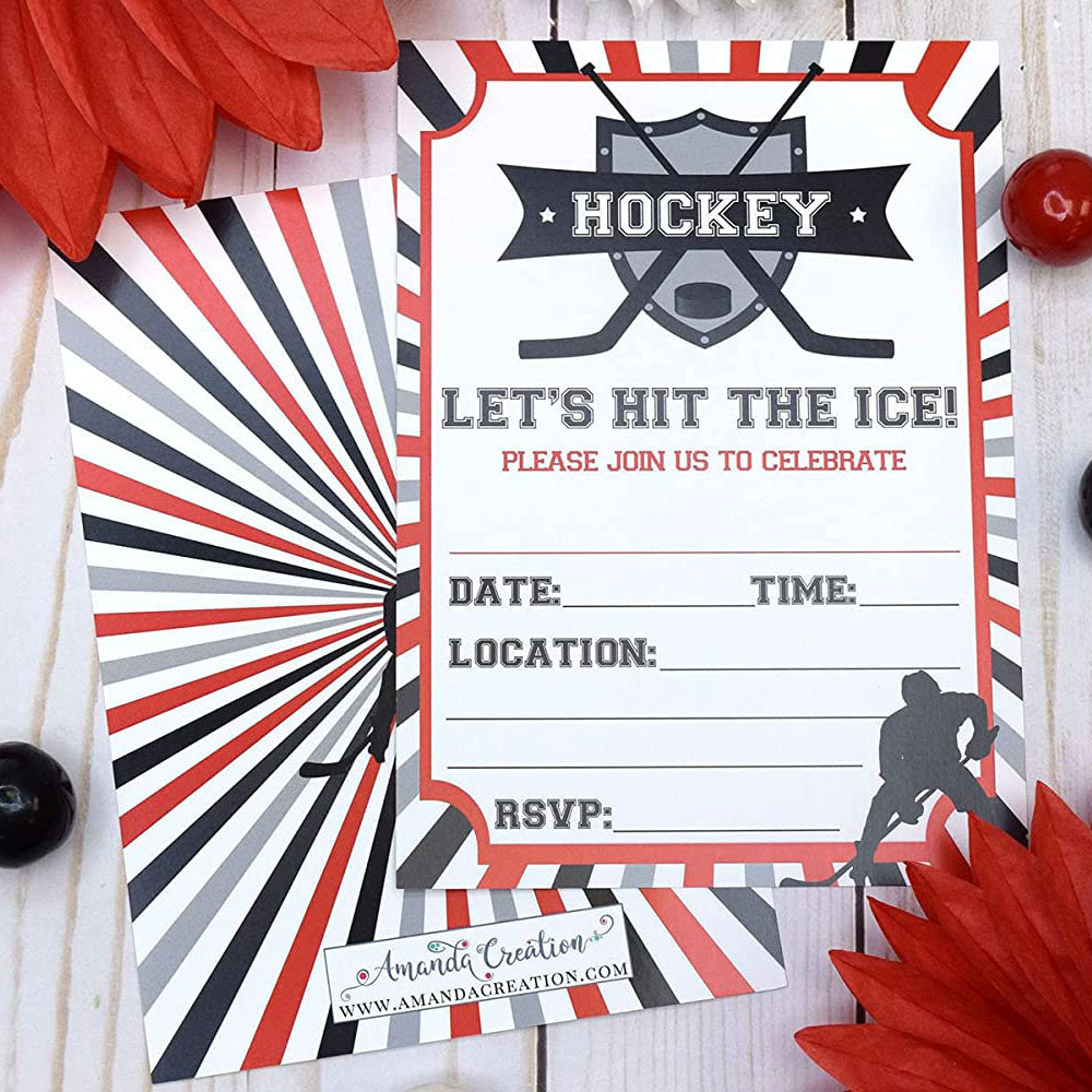 Hockey Birthday Party Invitations – Amanda Creation hockey-birthday-party-invitations-amanda-creation