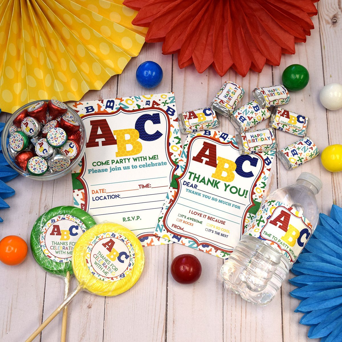 Abc Parfty Alphabet ABC Letters and Learning Birthday Party Bundle – Amanda Creation