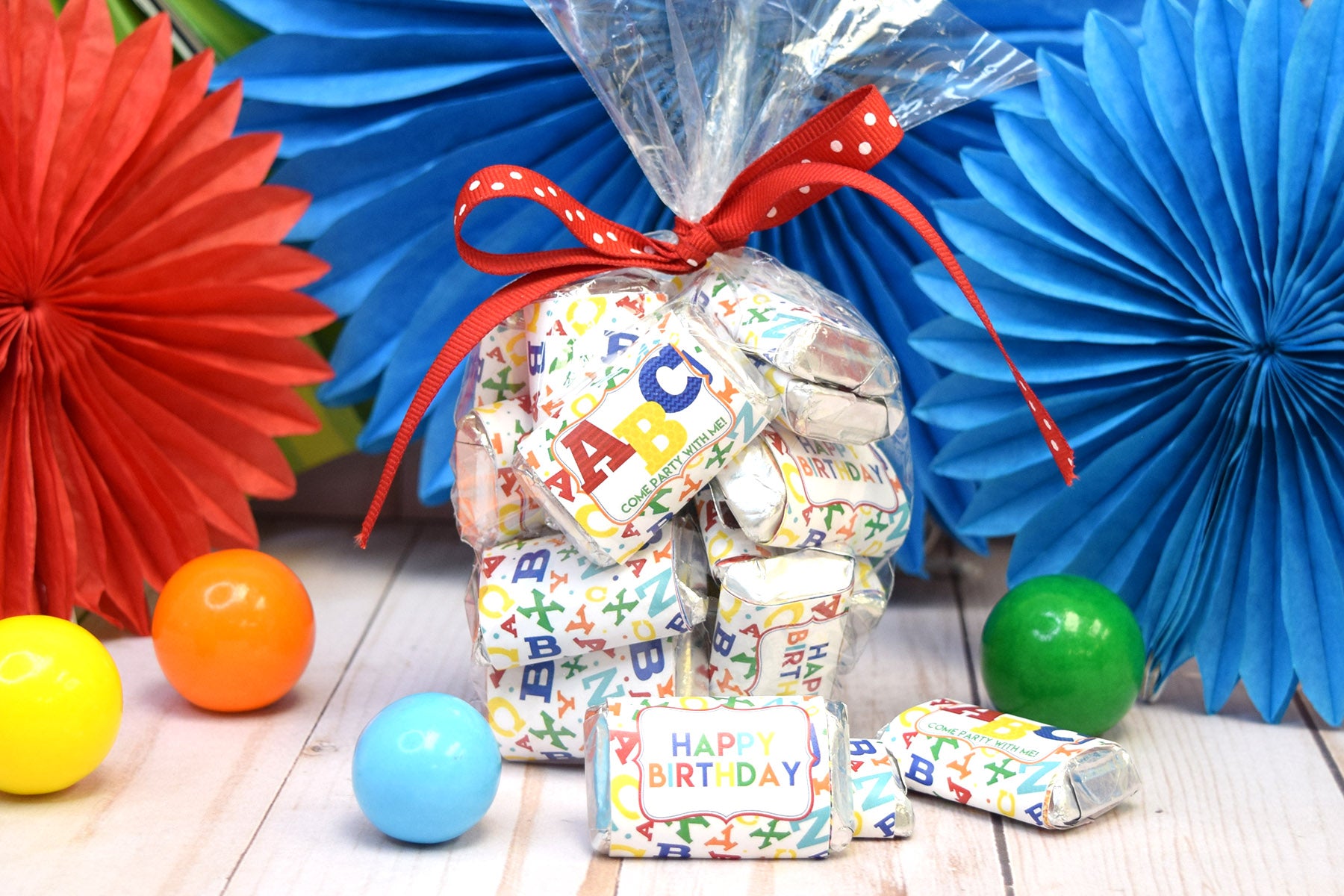 Alphabet ABC Letters Birthday Mini Candy Bar Wrappers – Amanda Creation