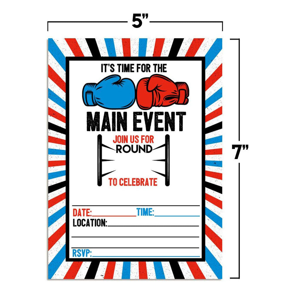 Boxing Invitations Boxing Birthday Party Invitations – Amanda Creation