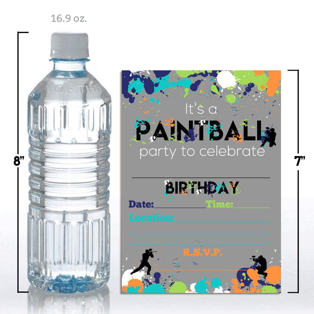 Paint Splatter Invitations