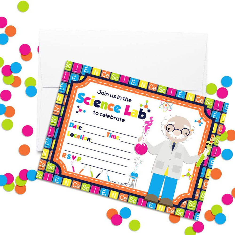 Science Lab Birthday Party Invitations – Amanda Creation
