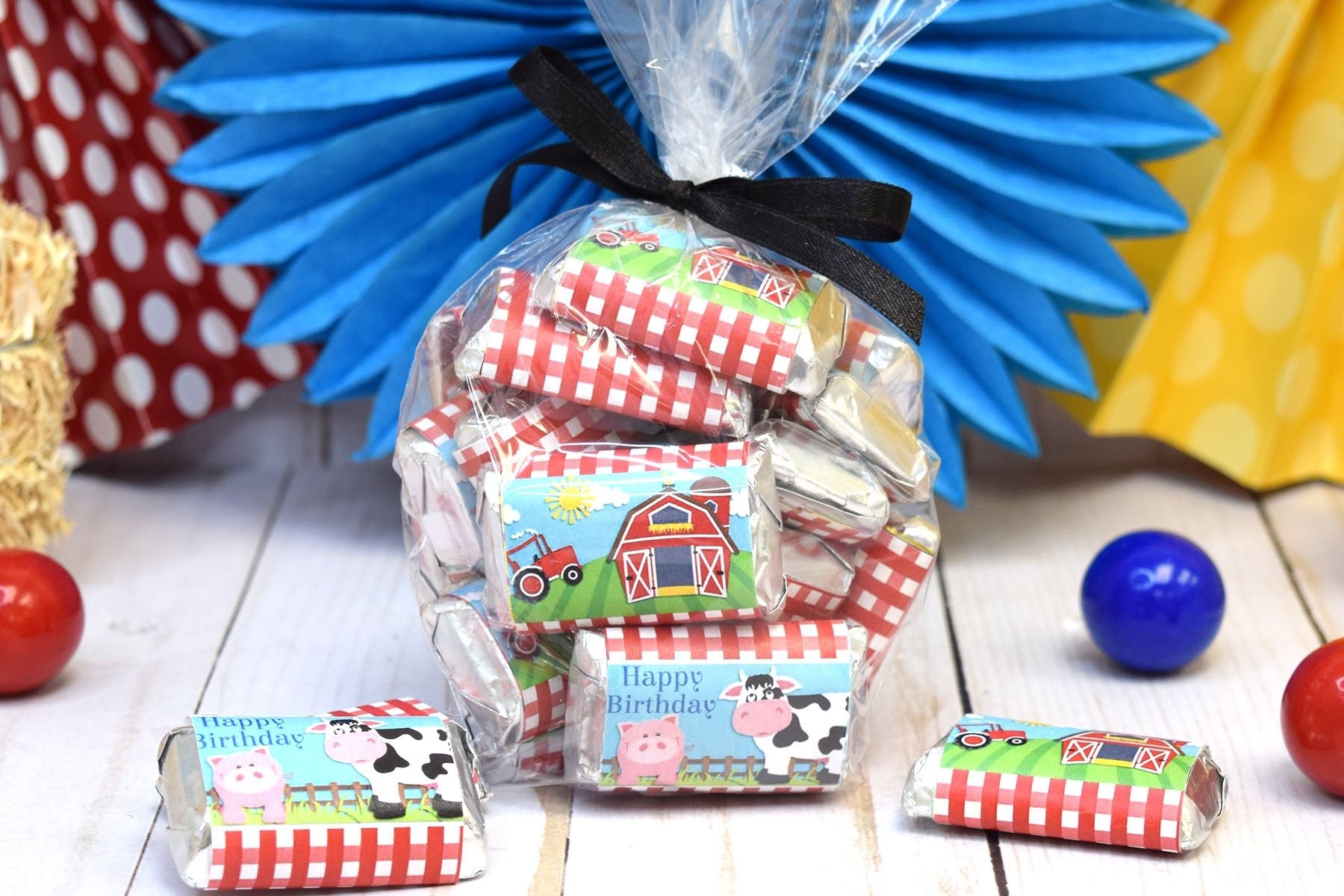Barnyard Sweets Barnyard Bash Birthday Mini Candy Bar Wrappers – Amanda Creation