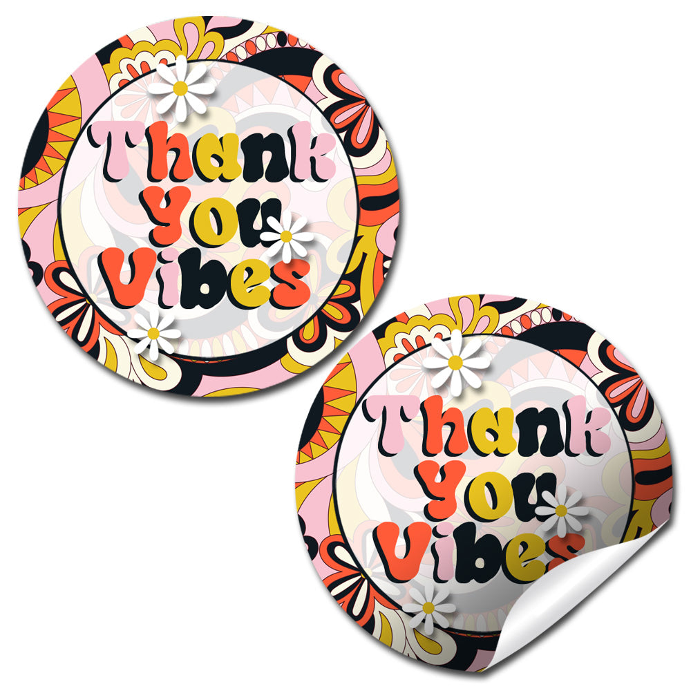 Groovy Birthday Vibes Birthday Party Favor Stickers – Amanda Creation