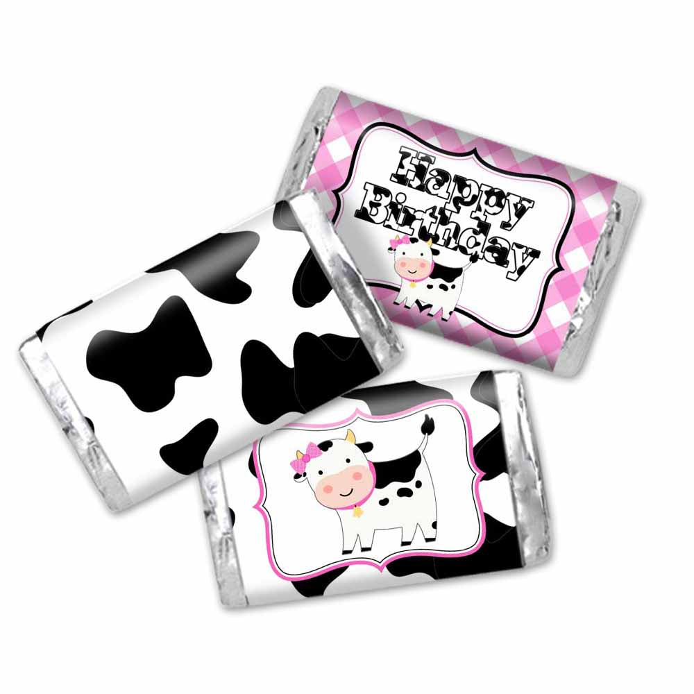 Heard The Moos Cow Birthday Mini Candy Bar Wrappers