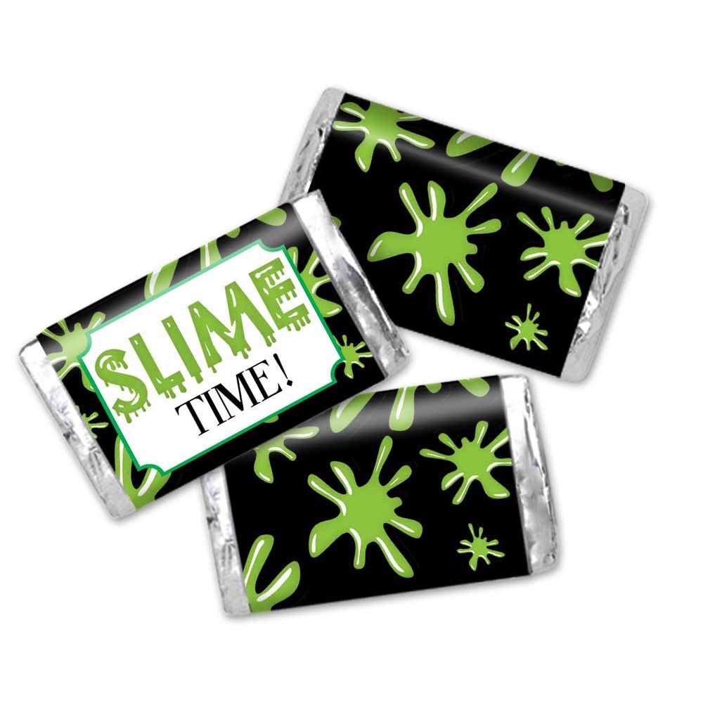 Green Slime Birthday Mini Candy Bar Wrappers – Amanda Creation