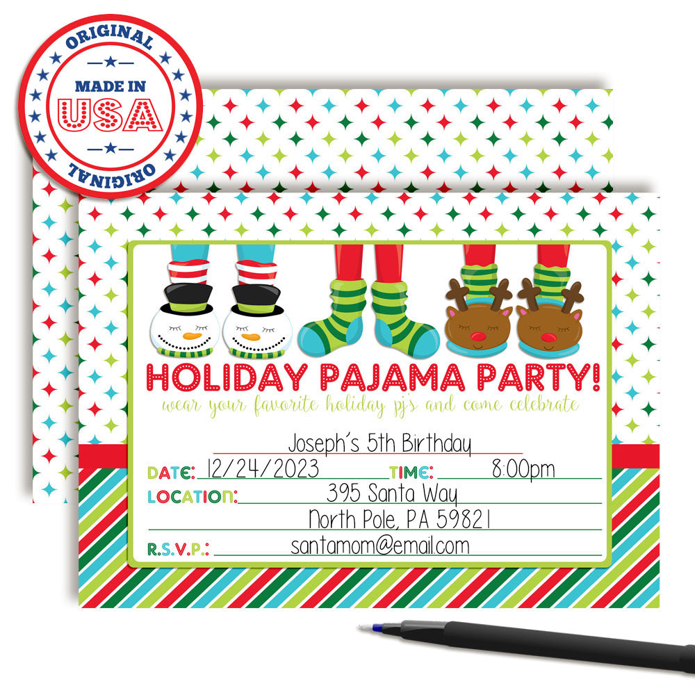 holiday-pajama-birthday-party-invitations-amanda-creation for Free Printable Christmas Pajama Party Invitations Holiday Pajama Birthday Party Invitations – Amanda Creation for Free Printable Christmas Pajama Party Invitations
