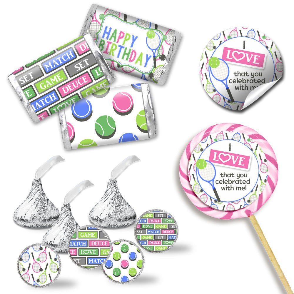 Let's Make Some Racquet Tennis Birthday Party Sticker Bundle – Amanda ...