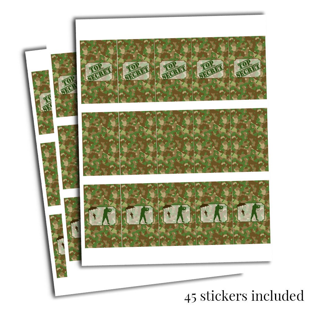Top Secret Army Soldier Birthday Mini Candy Bar Wrappers – Amanda Creation
