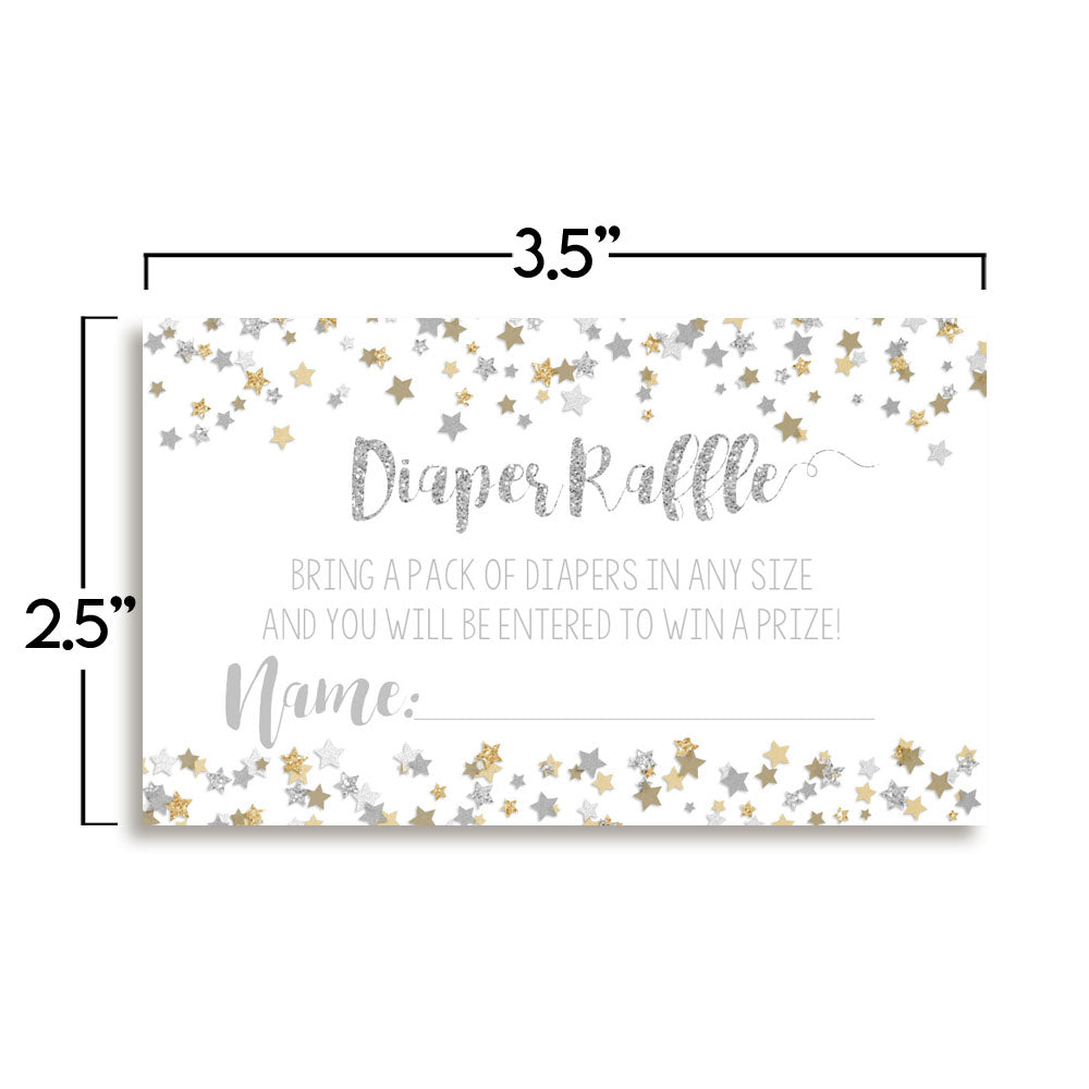 gold-silver-twinkle-little-star-diaper-raffle-tickets-amanda-creation for Diaper Raffle Tickets Free Printable Black And White Gold & Silver Twinkle Little Star Diaper Raffle Tickets – Amanda Creation for Diaper Raffle Tickets Free Printable Black And White
