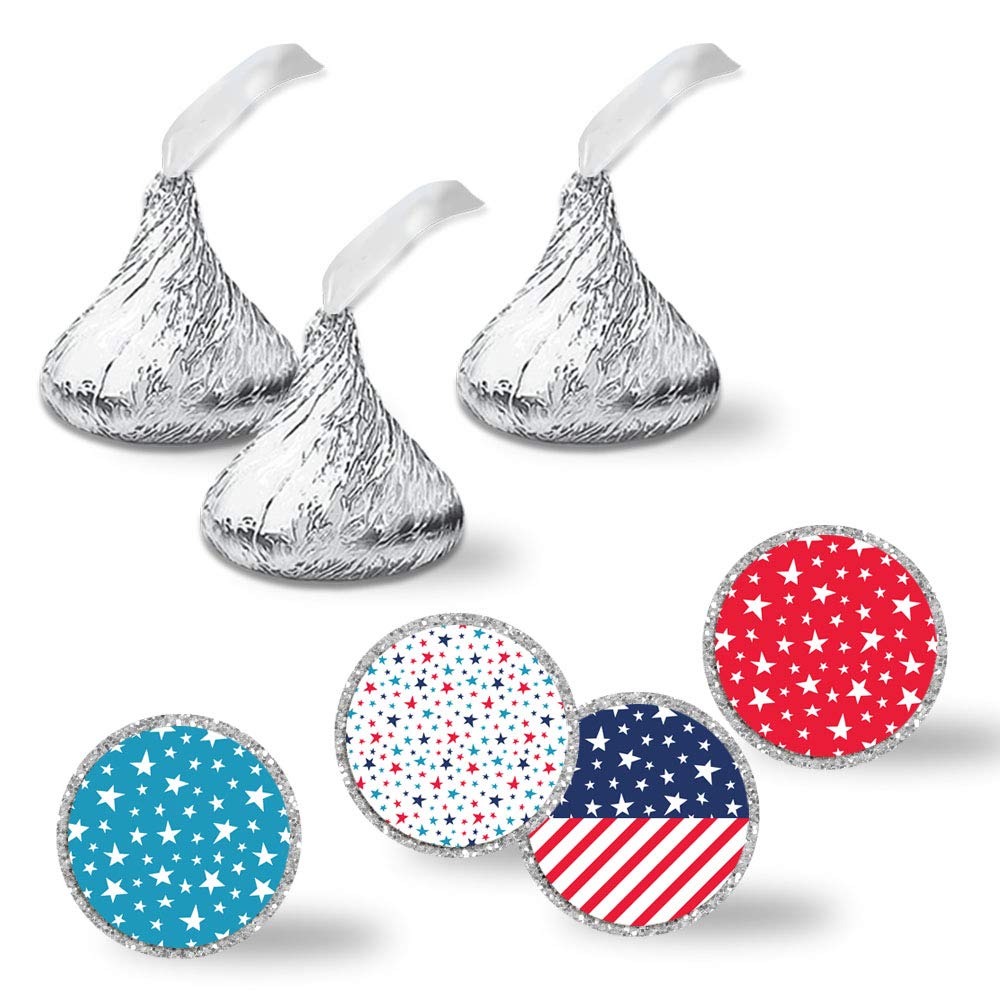 4th of July Kiss Stickers