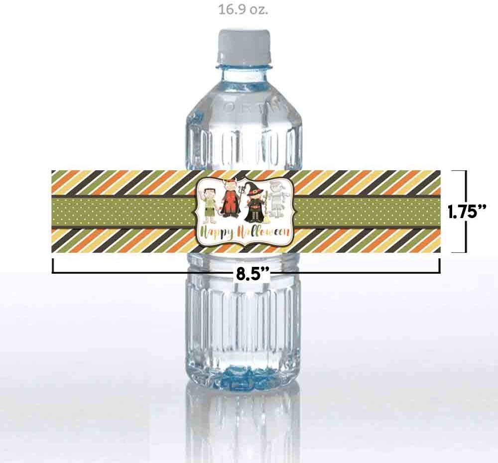 Halloween Costume Party water bottle labels