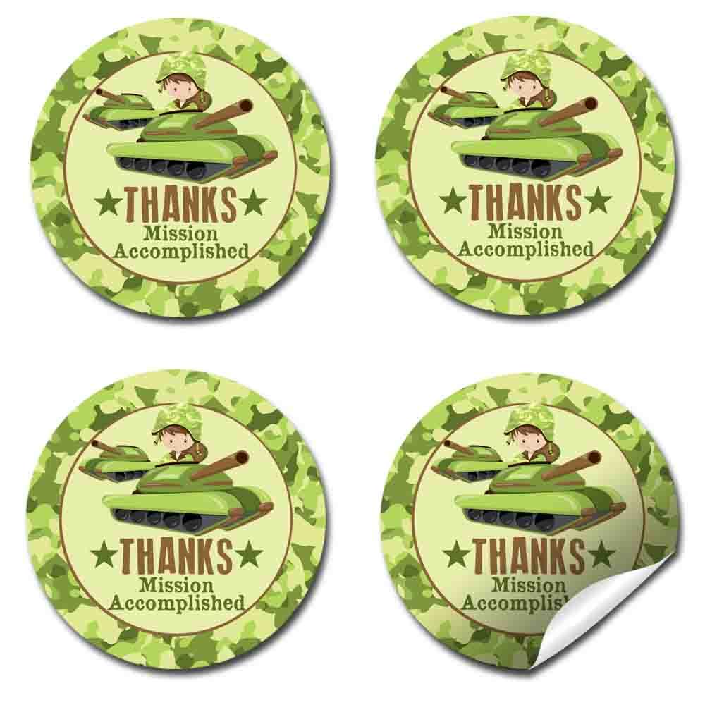 Mission Success Sticker Mission Accomplished Army Tank Birthday Party Favor Stickers – Amanda ...