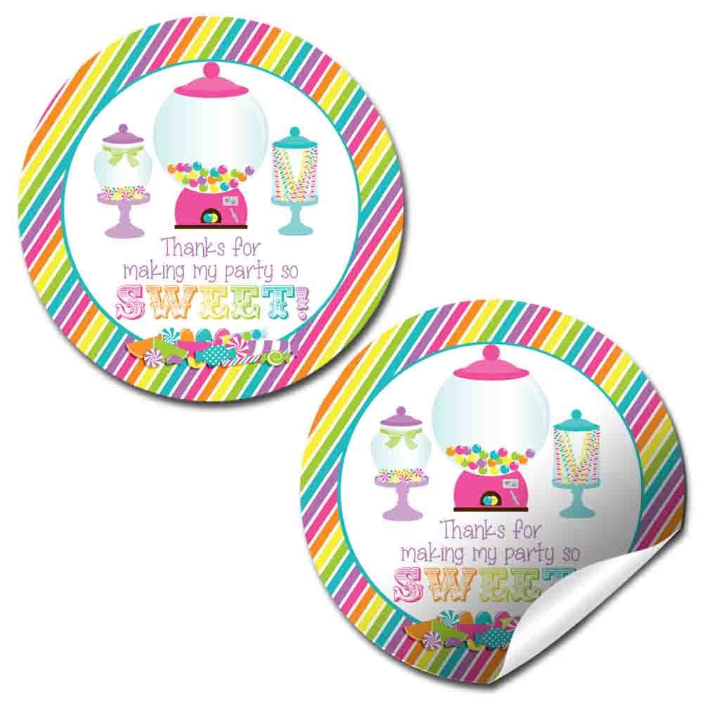 Candy Shop Birthday Party Favor Stickers – Amanda Creation
