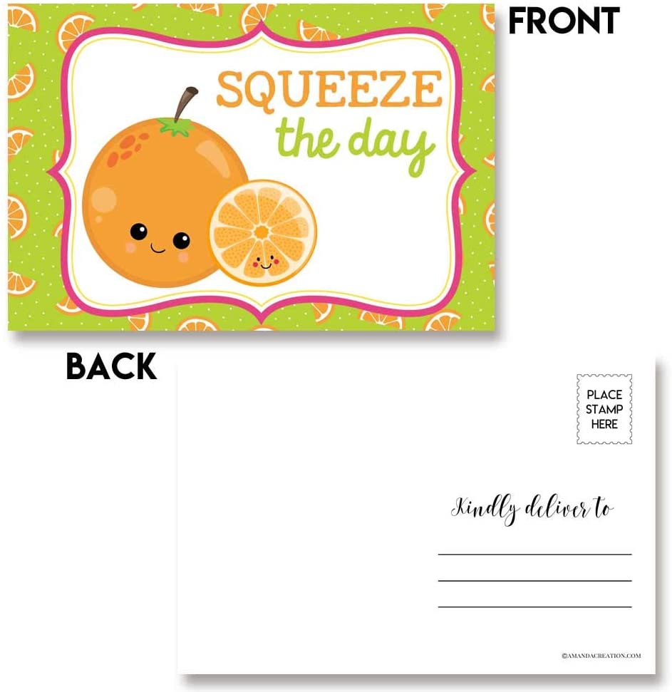 Citrus Themed Postcards Front and Back