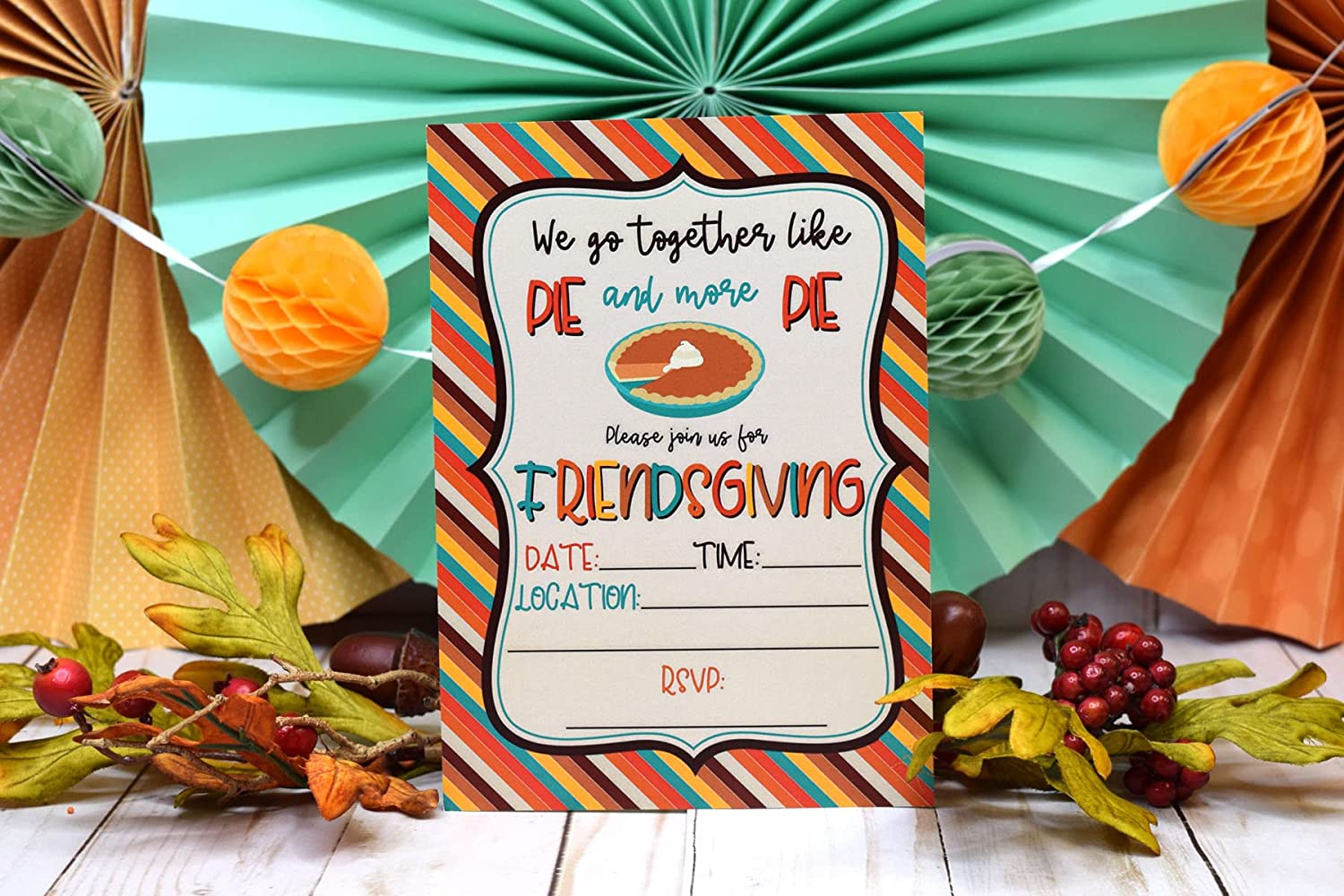 We Go Together Like Pie Thanksgiving Party Invitations – Amanda Creation